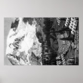 Uitzicht van het Paradise-kamp en Mt Rainier Poster (Voorkant)