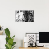 Uitzicht van het Paradise-kamp en Mt Rainier Poster (Thuiskantoor)