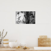 Uitzicht van het Paradise-kamp en Mt Rainier Poster (Keuken)