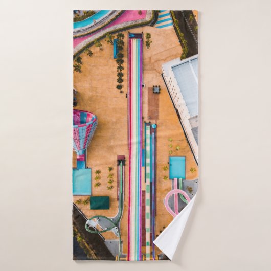 Uitzicht van het park badhanddoek (Badhanddoek)