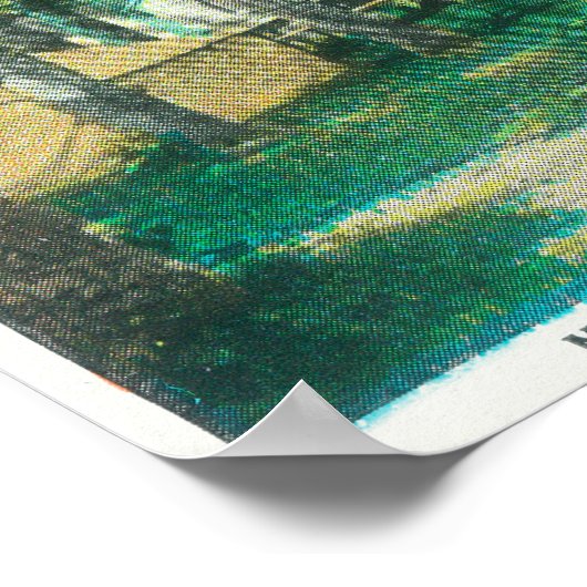 Uitzicht van het park Idaho voor het gemeentetoeri Poster (Hoek)