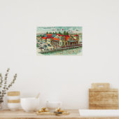 Uitzicht van het park Luna Park Caf � en Natatoriu Poster (Keuken)