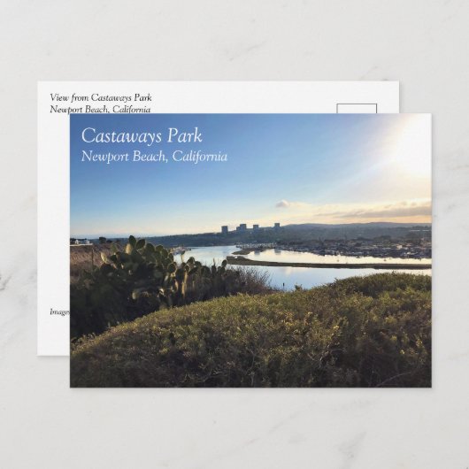 Uitzicht van het Park van Castaways, Krankel Newpo Briefkaart (Voorkant / Achterkant)