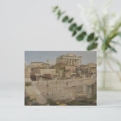 Uitzicht van het Parthenon van de Propylaea, bord Briefkaart (Staand voorkant)