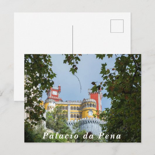 Uitzicht van het Pena-paleis. Briefkaart (Voorkant / Achterkant)