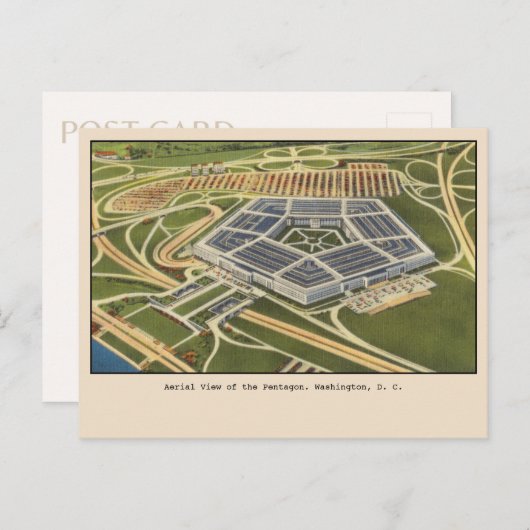 Uitzicht van het Pentagon Washington D.C. Briefkaart (Voorkant / Achterkant)