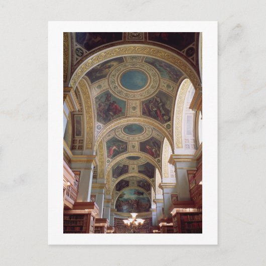 Uitzicht van het plafond van de geboden bibliothee briefkaart (Voorkant)