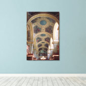 Uitzicht van het plafond van de geboden bibliothee canvas afdruk (Insitu (Houten vloer))