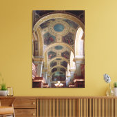 Uitzicht van het plafond van de geboden bibliothee canvas afdruk (Insitu (Woonkamer))