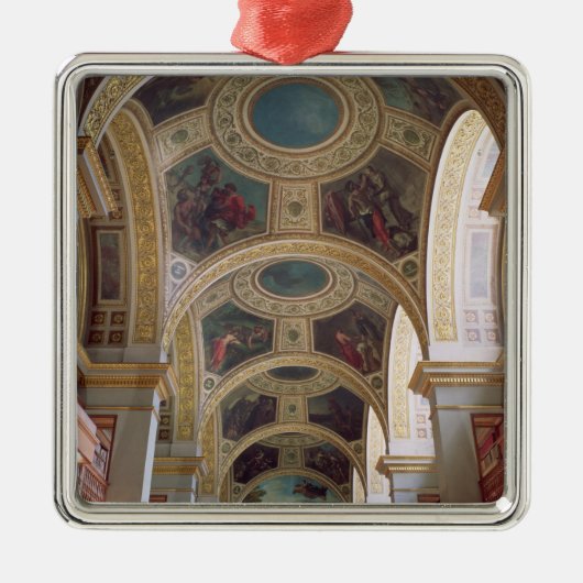 Uitzicht van het plafond van de geboden bibliothee metalen ornament (Voorkant)