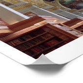 Uitzicht van het plafond van de geboden bibliothee poster (Hoek)