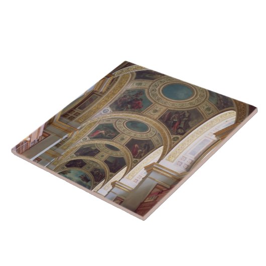 Uitzicht van het plafond van de geboden bibliothee tegeltje (Zijkant)