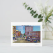 Uitzicht van het plein briefkaart (Staand voorkant)