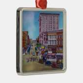 Uitzicht van het plein metalen ornament (Rechts)