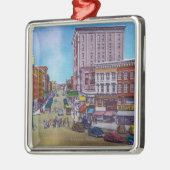 Uitzicht van het plein metalen ornament (Links)