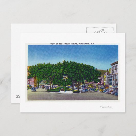 Uitzicht van het Plein van de Publiek # 2 Briefkaart (Voorkant / Achterkant)