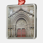 Uitzicht van het portaal metalen ornament (Links)