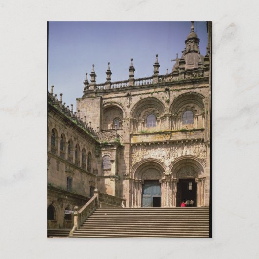 Uitzicht van het portaal voor zuidtransept met c.1 briefkaart (Voorkant)