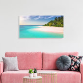 Uitzicht van het prachtige eiland met Turquoise Wa Canvas Afdruk (Insitu (Woonkamer))
