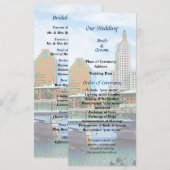 Uitzicht van het programma Waterplace Park Wedding Programmakaart (Voorkant / Achterkant)