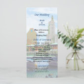 Uitzicht van het programma Waterplace Park Wedding Programmakaart (Staand voorkant)