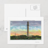 Uitzicht van het Provincetown Pilgrim Memorial Mon Briefkaart (Voorkant / Achterkant)