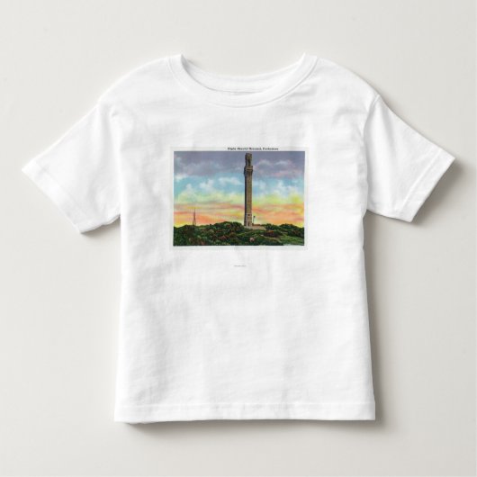 Uitzicht van het Provincetown Pilgrim Memorial Mon Kinder Shirts (Voorkant)