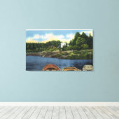 Uitzicht van het punt Spruce Canvas Afdruk (Insitu (Houten vloer))