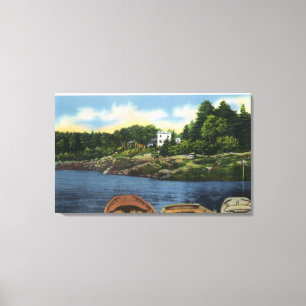 Uitzicht van het punt Spruce Canvas Afdruk