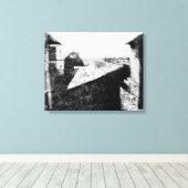 Uitzicht van het raam bij Le Gras Canvas Afdruk (Insitu (Houten vloer))