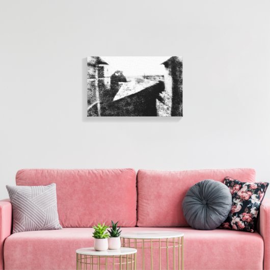 Uitzicht van het raam bij Le Gras Canvas Afdruk (Insitu (Woonkamer))