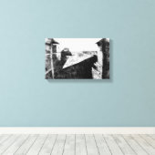 Uitzicht van het raam bij Le Gras Canvas Afdruk (Insitu (Houten vloer))