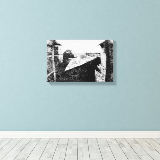 Uitzicht van het raam bij Le Gras Canvas Afdruk (Insitu (Houten vloer))