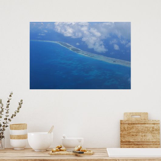 Uitzicht van het Rangiroaeiland Poster (Keuken)