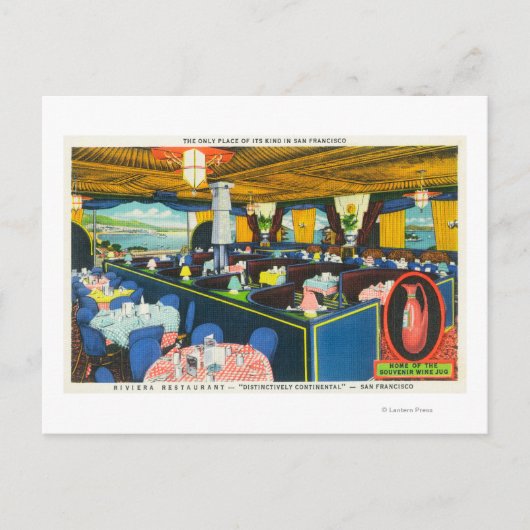 Uitzicht van het restaurant Riviera Briefkaart (Voorkant)