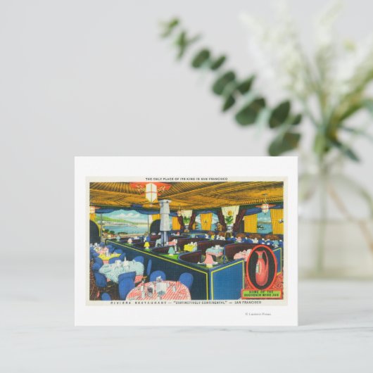 Uitzicht van het restaurant Riviera Briefkaart (Staand voorkant)