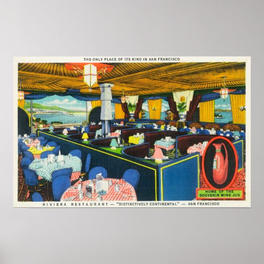 Uitzicht van het restaurant Riviera Poster (Voorkant)
