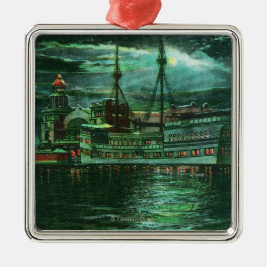 Uitzicht van het Restaurant Ship Hotel Metalen Ornament (Voorkant)