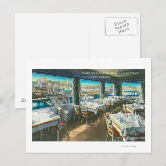 Uitzicht van het restaurant Vista del Mar Briefkaart (Voorkant / Achterkant)