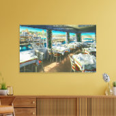 Uitzicht van het restaurant Vista del Mar Canvas Afdruk (Insitu (Woonkamer))