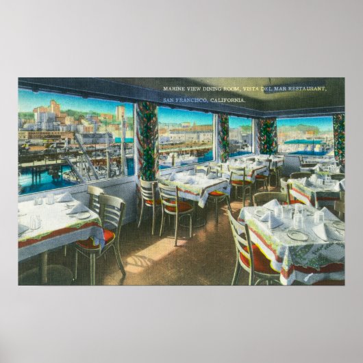 Uitzicht van het restaurant Vista del Mar Poster (Voorkant)