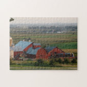 Uitzicht van het Rode Barns-landschap in het Midwe Legpuzzel (Horizontaal)