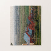 Uitzicht van het Rode Barns-landschap in het Midwe Legpuzzel (Verticaal)