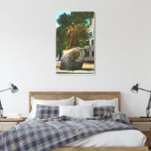 Uitzicht van het Roger Conant Statue Canvas Afdruk (Insitu (Slaapkamer))