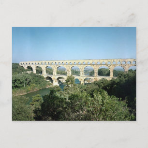 Uitzicht van het Romeinse aquaduct, gebouwd c.19 B Briefkaart