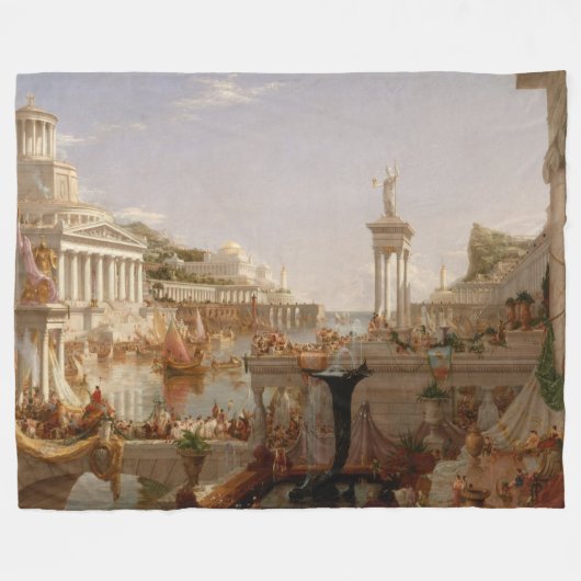 Uitzicht van het Romeinse Rijk (Verbruik van Rijk) Fleece Deken (Voorkant (Horizontaal))