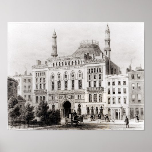 Uitzicht van het Royal Panopticon of Science and Poster (Voorkant)