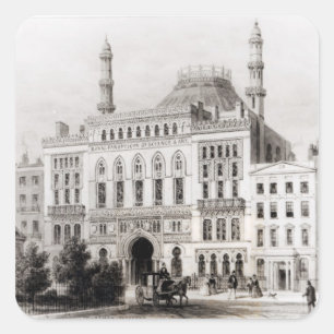 Uitzicht van het Royal Panopticon of Science and Vierkante Sticker