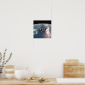Uitzicht van het Russische Mir Space Station van D Poster (Keuken)