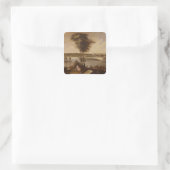 Uitzicht van het Sanssouci-park uit Brauhausberg Vierkante Sticker (Tas)